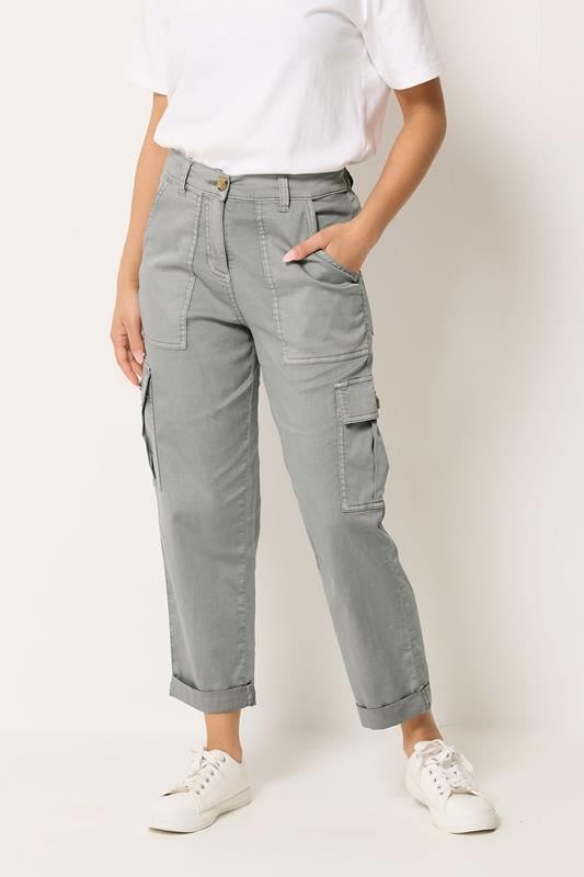 M&Co Petite Grey Cargo Trousers