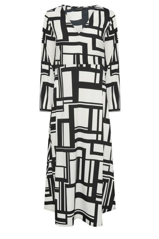 PixieGirl White & Black Abstract Print Dress | PixieGirl 6