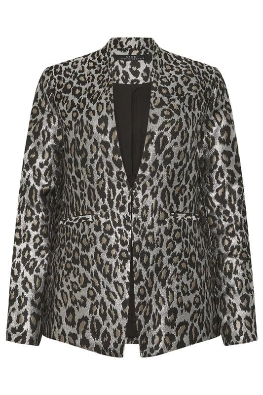 STAR Silver Leopard Tailored Jacquard Blazer | StarByJM 5