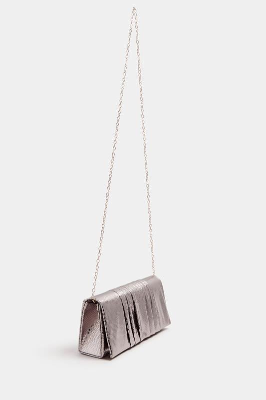 Gold Faux Leather Metallic Clutch Bag | Yours Clothing 1