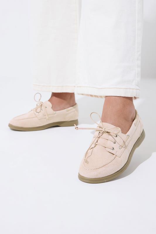  Yours Pink Faux Suede Loafers In Extra Wide EEE Fit