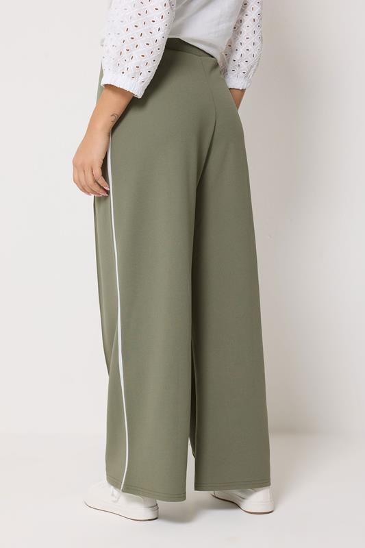 M&Co Petite Khaki Green Pintuck Trousers | M&Co 2