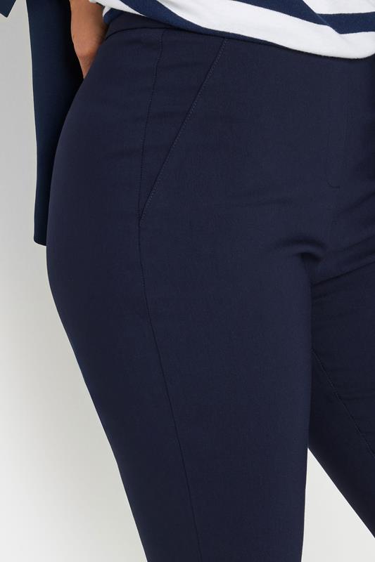 M&Co Navy Blue Skinny Bengaline Formal Trousers | M&Co 4