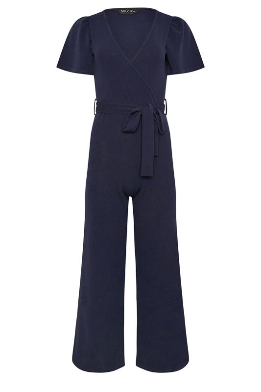 M&Co Petite Navy Blue Wide Leg Jumpsuit | M&Co 5