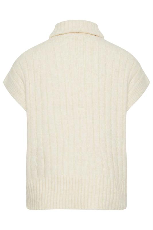 PixieGirl Ivory White Ribbed Roll Neck Knitted Top | PixieGirl 8