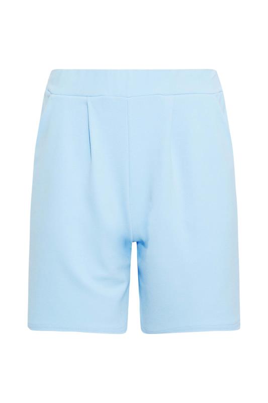 Petite Light Blue Scuba Shorts | PixieGirl  4