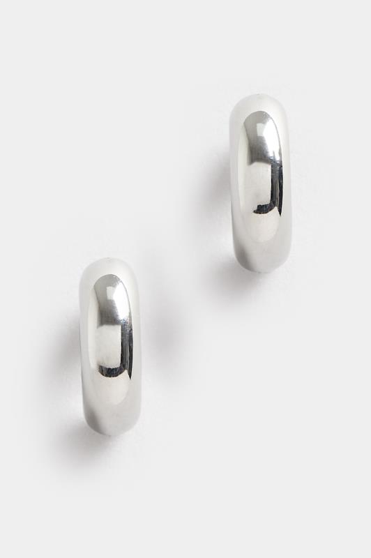 Silver Tone Hoop Earrings | Yours Clothing 2