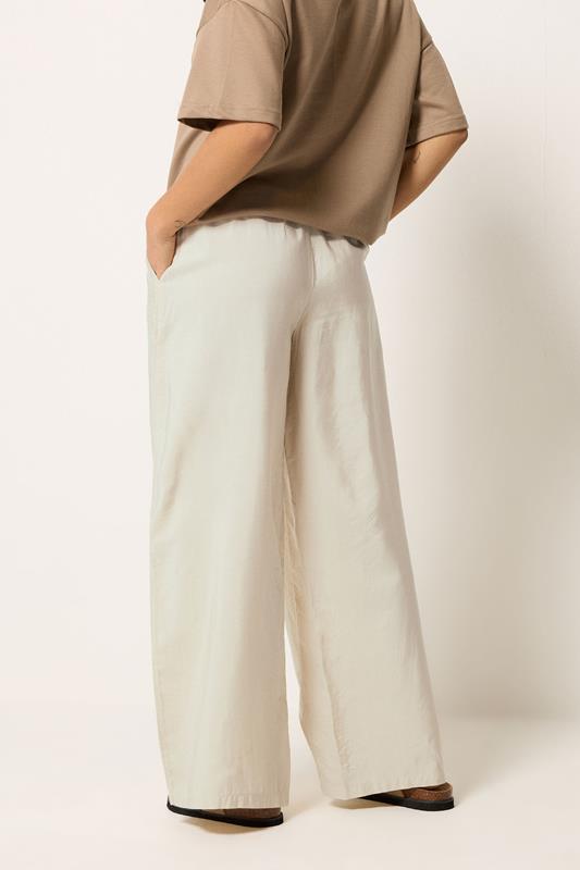 PixieGirl Petite Women's Ivory White Beaded Wide Leg Trousers | PixieGirl 2