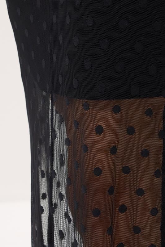 PixieGirl Petite Women's Black Spot Mesh Maxi Skirt | PixieGirl 5