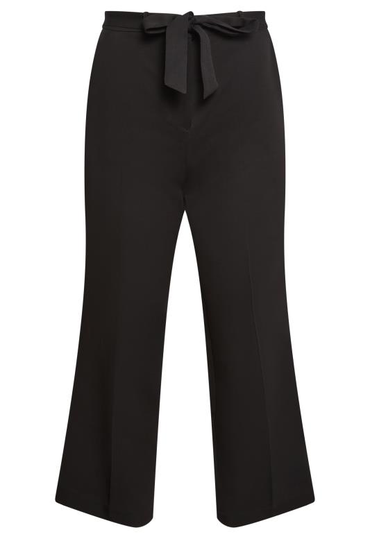 PixieGirl Black Tie Waist Wide Leg Trousers | PixieGirl 6