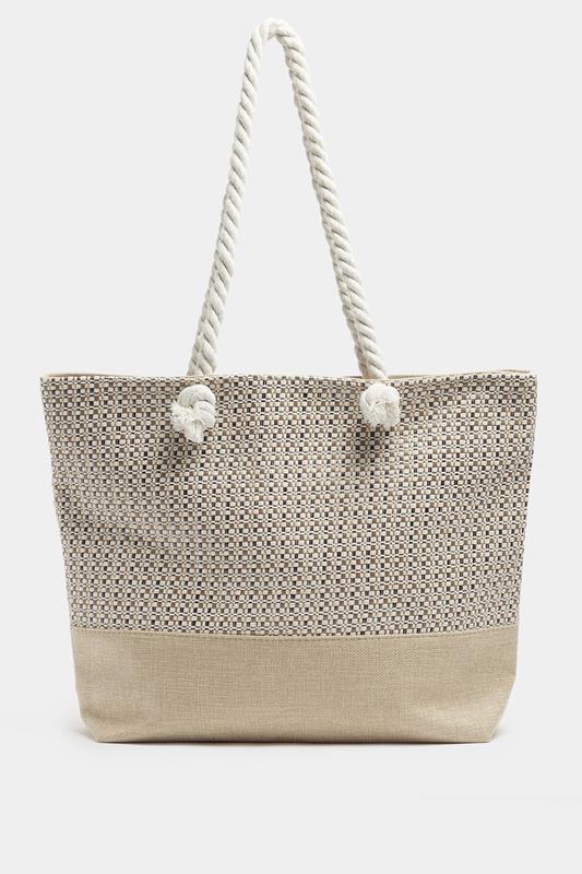  Yours Brown Tweed Look Tote Bag