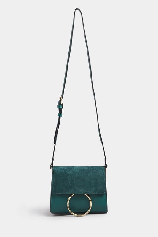 Green Ring Detail Cross Body Bag | Yours Clothing 2