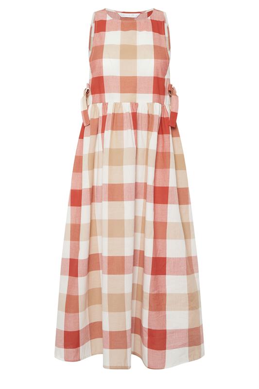 PixieGirl Petite Women's Pink Check Midi Dress | PixieGirl 5