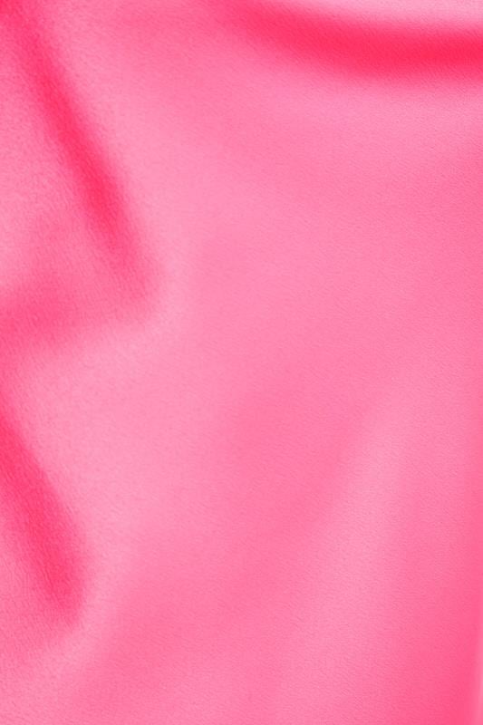 Petite Hot Pink Satin Cowl Neck Cami Top | PixieGirl  5
