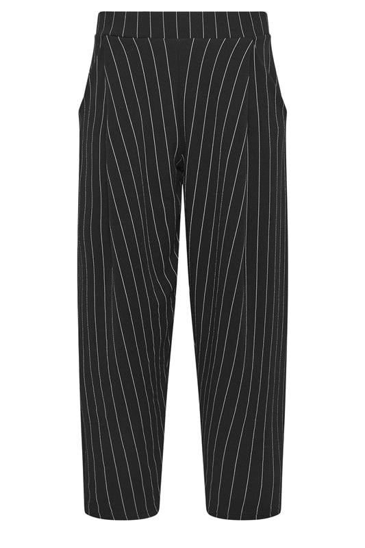 Petite  PixieGirl Petite Black Stripe Barrel Leg Trousers