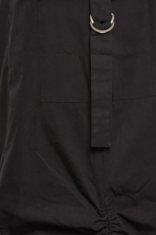 PixieGirl Black Cargo Ruched Midi Skirt | PixieGirl  4