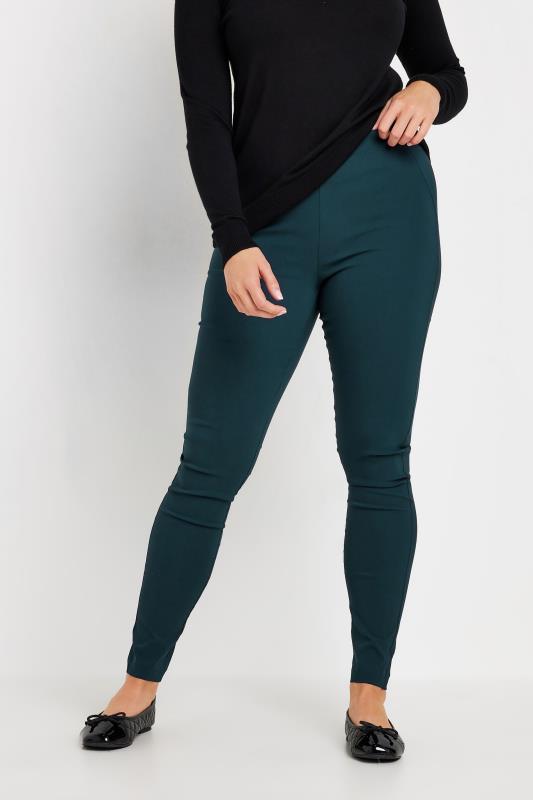  M&Co Navy Blue Skinny Bengaline Trousers