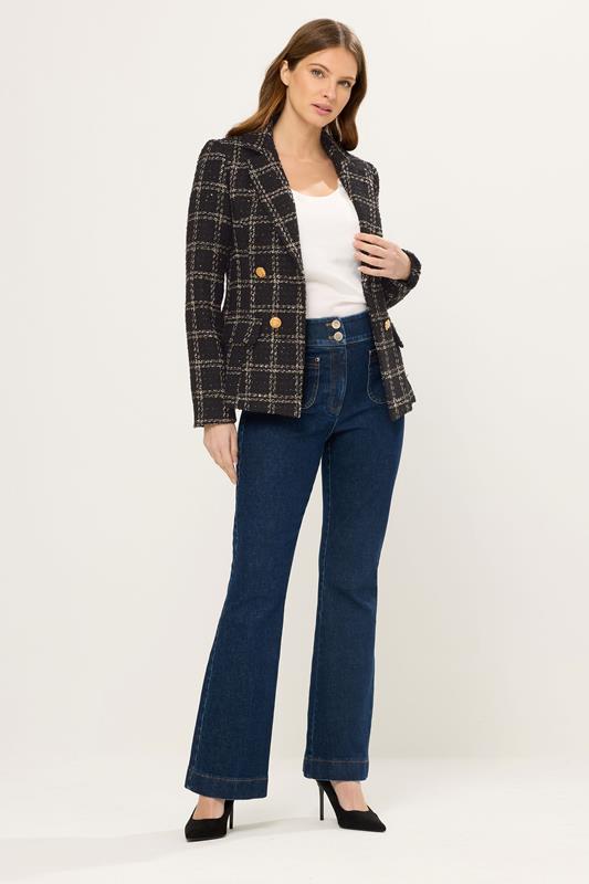 STAR Black Check Boucle Blazer | StarByJM 3