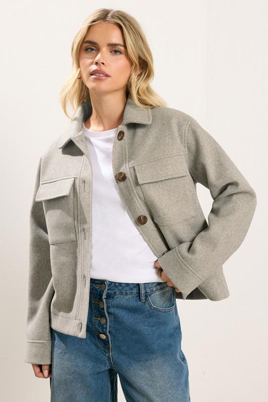 Petite  PixieGirl Petite Natural Brown Brushed Jacket