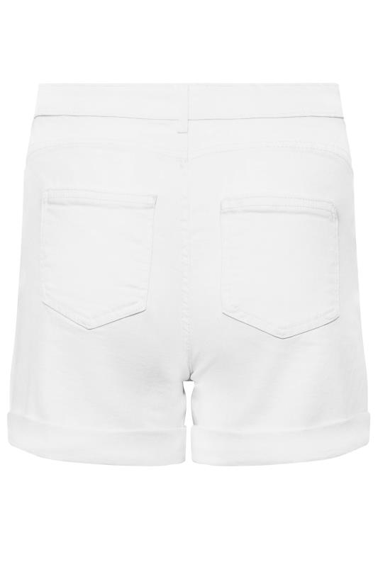 PixieGirl White Mom Denim Shorts | PixieGirl 7