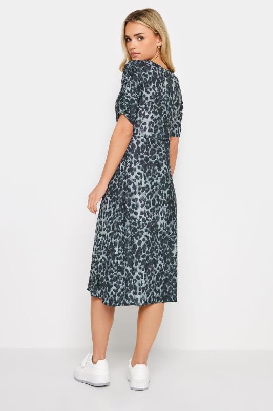 PixieGirl Grey Leopard Print Midi Dress | PixieGirl  6