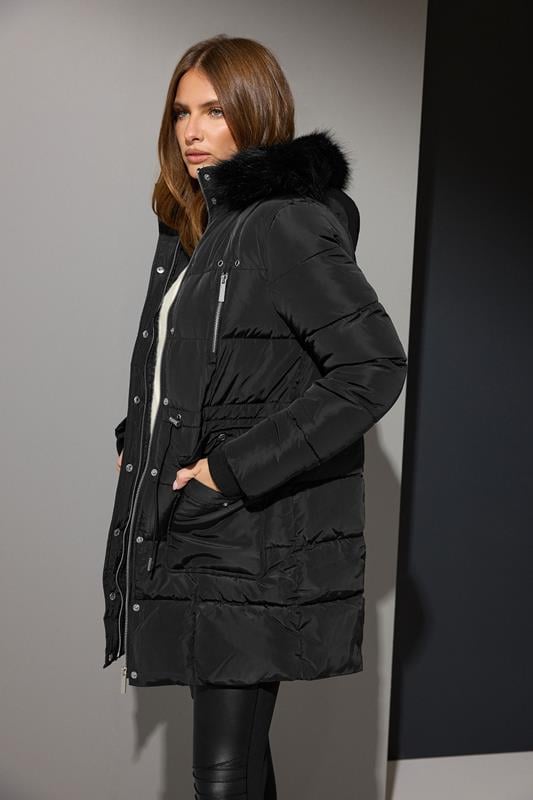 Women's  STAR Black Padded Puffer Jacket