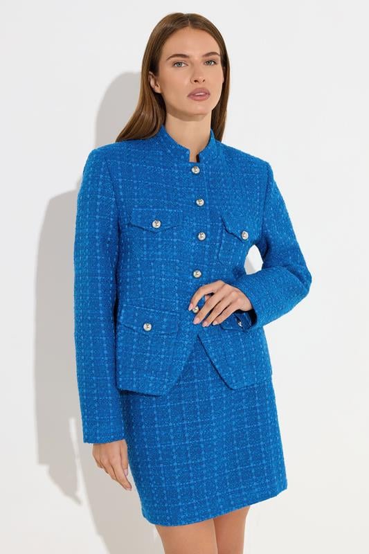 STAR Blue Boucle Button Detail Jacket | StarByJM 3