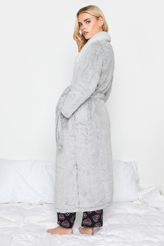 PixieGirl Grey Soft Touch Contrast Maxi Dressing Gown | PixieGirl 3