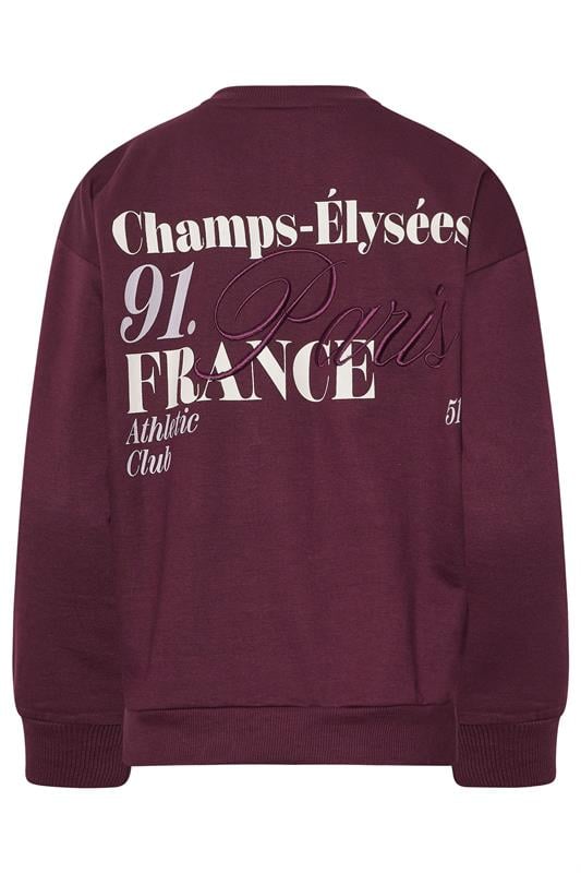 PixieGirl Petite Women's Burgundy Red Slogan Sweatshirt | PixieGirl 7