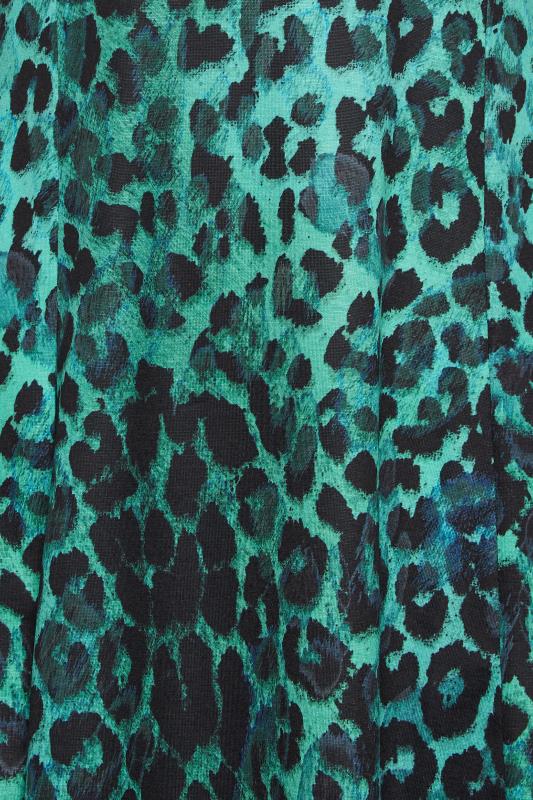 PixieGirl Blue Leopard Print Midi Dress | PixieGirl  5