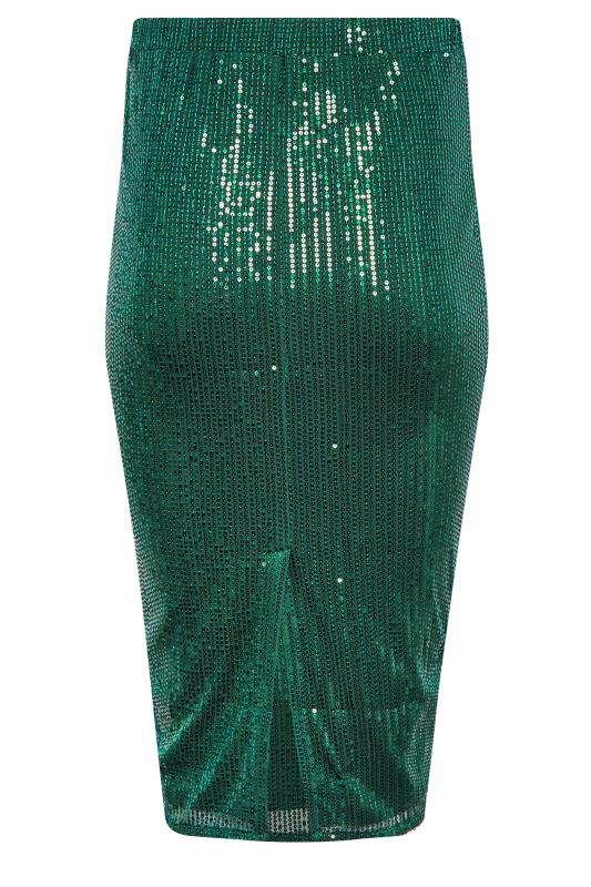 PixieGirl Green Sequin Midi Skirt | PixieGirl  5