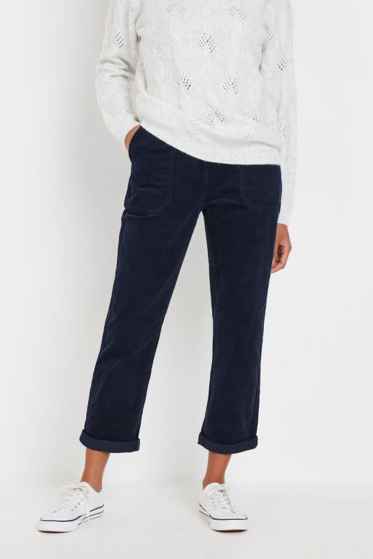 M&Co Navy Blue Cord Carpenter Trousers