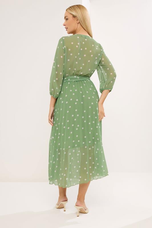 STAR Green Polka Dot Pleated Dress | StarByJM 2