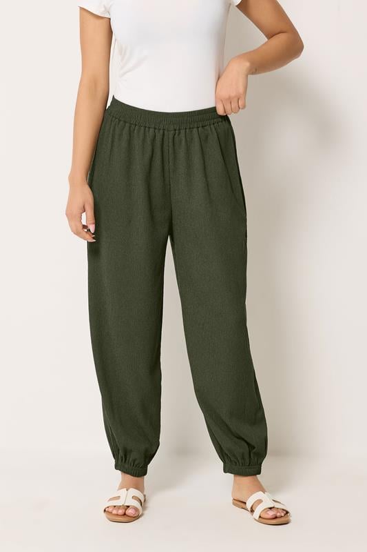 M&Co Petite Khaki Green Balloon Trousers