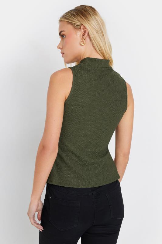 M&Co Petite Khaki Green Textured Shell Top | M&Co 1