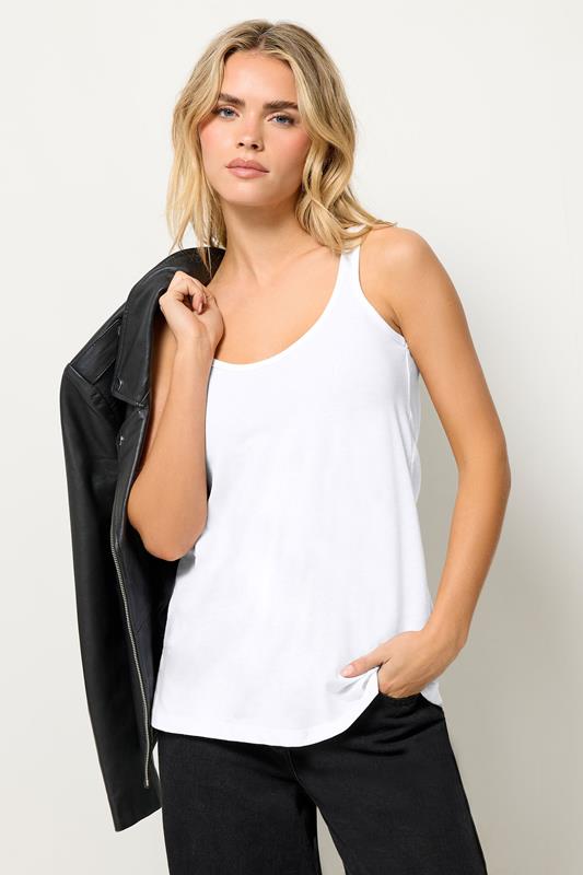 PixieGirl Petite Women's 2 PACK Black & White Dipped Hem Vest Tops | PixieGirl 2