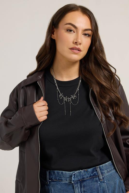 Plus Size  Yours Silver Tone Halloween Novelty Spider Necklace