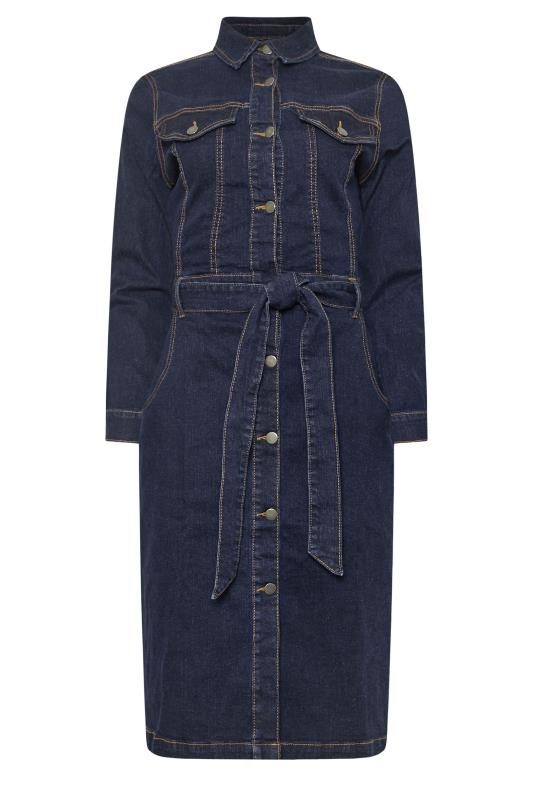 M&Co Petite Indigo Blue Denim Shirt Dress | M&Co 5
