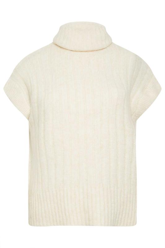 PixieGirl Ivory White Ribbed Roll Neck Knitted Top | PixieGirl 7