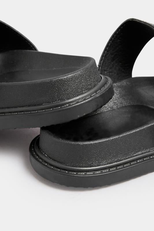 PixieGirl Black Buckle Strap Sandals In Standard D Fit | PixieGirl 4