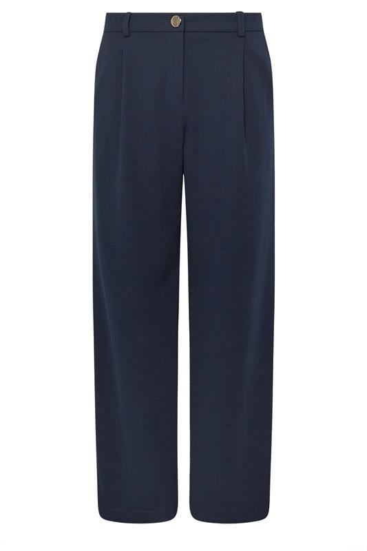 M&Co Navy Blue Scuba Wide Leg Trousers | M&Co 6