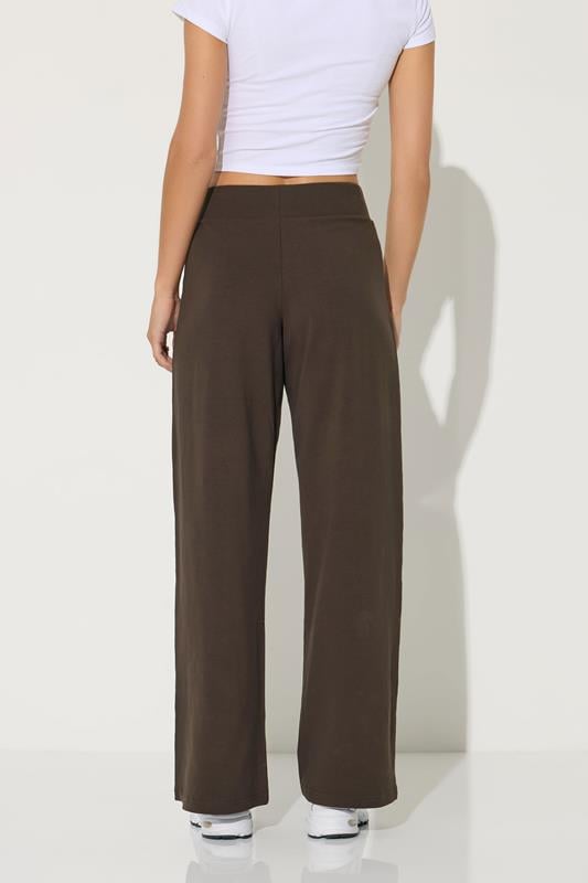 PixieGirl Petite Women's Chocolate Brown Stretch Yoga Trousers | PixieGirl 3