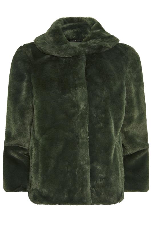 PixieGirl Dark Green Faux Fur Coat | PixieGirl 7