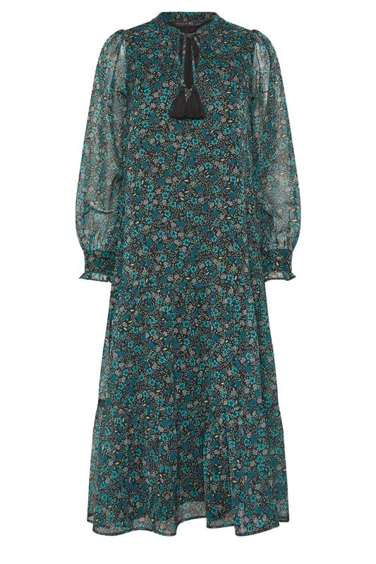 Petite  PixieGirl Petite Green Floral Tie Up Dress
