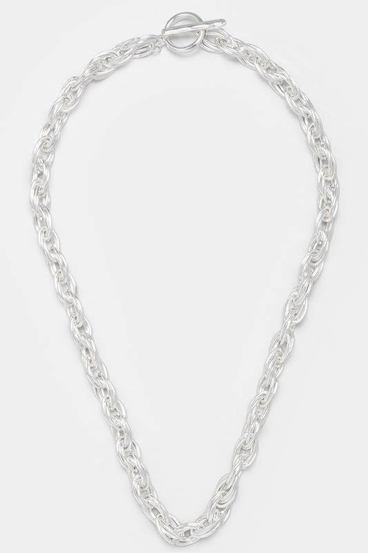 Silver Tone Multi Link Chain Necklace | Yours Clothing 2