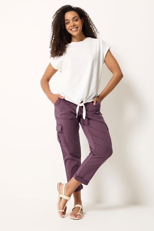  M&Co Berry Purple Cargo Trousers