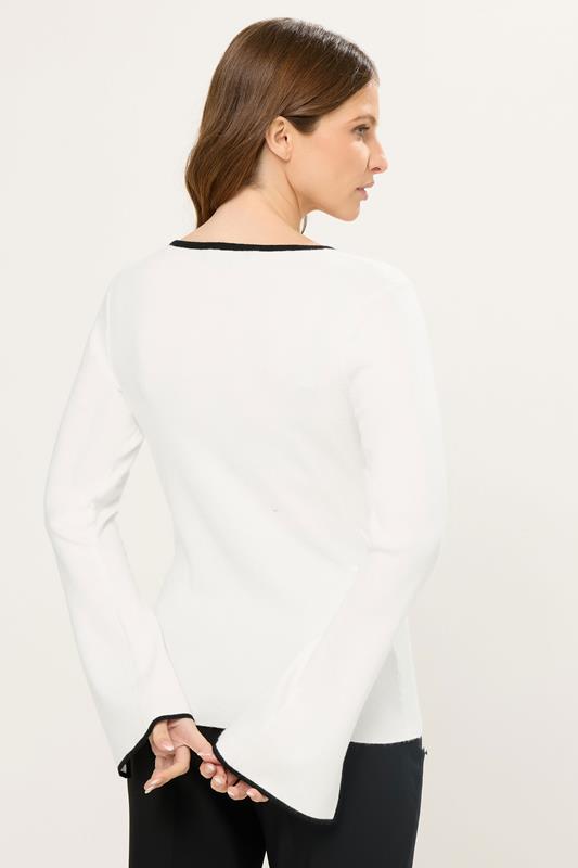 STAR Ivory White Contrast Trim Jumper | StarByJM 4