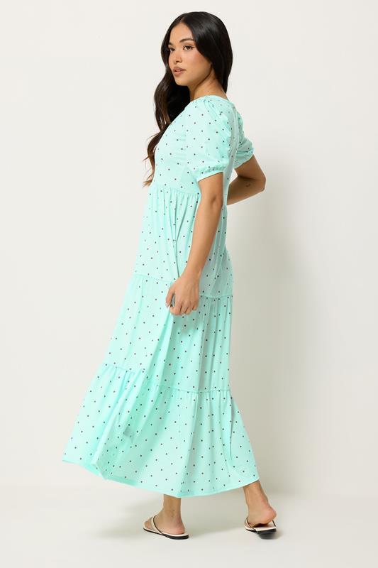 mint green petite dress PixieGirl Women's Polka Dot Tiered Maxi homecoming dance dresses