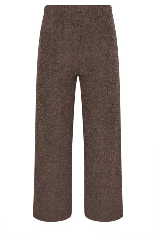 PixieGirl Petite Women's Chocolate Brown Chenille Wide Leg Trousers | PixieGirl 6