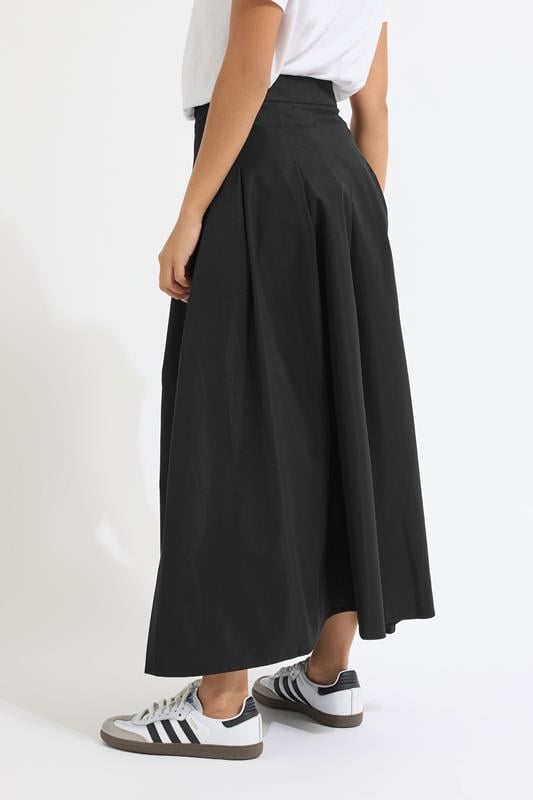 PixieGirl Petite Black Pleated Midaxi Skirt | PixieGirl 4
